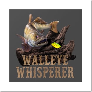 Walleye Whisperer Fishing Design Posters and Art